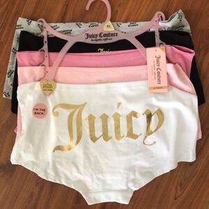 NWT Juicy couture 5 pack ￼￼briefs Underwear ￼panties boy shorts xl